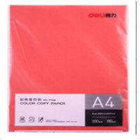 得力(deli) 80gA4100张/包彩色复印纸
