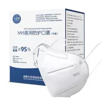 大自然N95防护口罩无菌挂耳式夏季薄款 白色挂耳式1盒(25只独立包装)