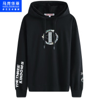 马克华菲连帽卫衣男2022秋季新款创意三国字母印花套头上衣潮流