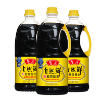 鲁花自然鲜酱香酱油1L*3火锅蘸料凉拌鲜味家用商用调味品