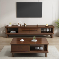 沃盛 现代简约精致 北欧风格实木电视柜 橡木胡桃木色电视柜1.8米 单件