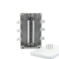 JUNXU 户外防水接线盒带端子 F1三进三出20位UK端子 200*120*75m