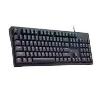 DP机械键盘有线键盘游戏键盘104键RGB背光键盘吃鸡键盘 电脑键盘 红轴