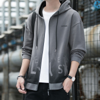 外套男潮ins春秋渐变港风宽松夹克潮流时尚潮牌连帽开衫卫衣男