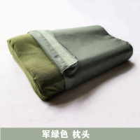 军绿色枕头枕套宿舍劳保枕 棉枕套 乳胶枕头 军绿色04枕头 44cm*25cm*9cm*7cm