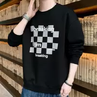 美式复古圆领卫衣男春秋季ins潮牌情侣款街头hiphop上衣休闲外套