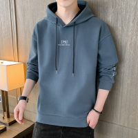 新款连帽卫衣抽绳宽松简约字母印花街头潮流休闲百搭卫衣男