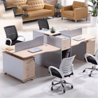 大嘉职员办公桌电脑桌简约两人位卡座屏风隔断员工桌