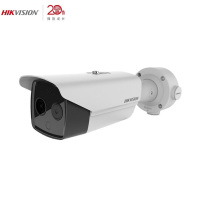 海康威视(HIKVISION)TBC-2617-3/PA 400万星光30米红外人体测温双光筒机摄像头 声光报警温度异常