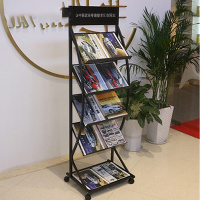 西泰钢质图书报刊架多层置物架图书馆阅览室书架