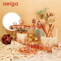 aelga轻奢高硼硅玻璃储物罐方糖巧克力糖果零食收纳罐创意首饰盒