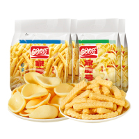 盼盼家庭号薯片虾条超大包整箱休闲食品小吃大礼包虾片童年小零食
