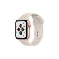 MKT13CH/A Apple Watch SE 44毫米 GPS+蜂窝版 金色铝金属表壳星光色运动型表带
