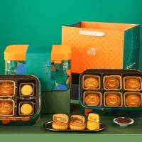 桂语轩 月饼礼盒 中秋月饼大礼包 巧克力青柠蛋黄流心 臻品雅致880g礼盒