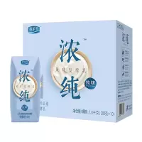 君乐宝 常温风味酸牛奶 [口感醇厚]浓纯原味酸奶10盒 200g 1箱