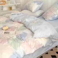 洁丽雅纯棉全棉被套四件套学生宿舍床上用品三件套床单床笠814