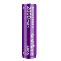 神火(supfire) 紫电池带保护板 可充电式高容量高性能锂离子电池 5节 AB2-S AC