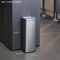 酒店大堂不锈钢立式电梯口垃圾桶 矮款-砂银钢(仅灭烟)