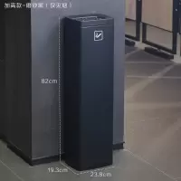 酒店大堂不锈钢立式电梯口垃圾桶 加高款-磨砂黑(仅灭烟)