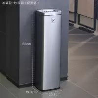 酒店大堂不锈钢立式电梯口垃圾桶 加高款-砂银钢(仅灭烟)