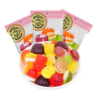 徐福记透明橡皮糖水果沙拉形散糖500g果汁软糖QQ糖喜糖糖霜新年糖