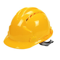 谋福91802 高强度ABS透气 安全帽工程帽 防砸抗冲击建筑防砸安全帽 (三筋透气ABS安全帽 黄色)