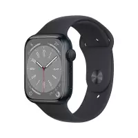 Apple Watch Series 8 智能手表 GPS版 45mm 午夜色铝金属表壳 运动型表带