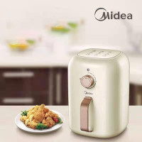 美的(Midea)无油空气炸锅 MF-AKZ3001家用大容量全自动多功能电炸机 浅黄色