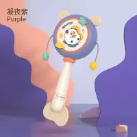 吉宝宝拨浪鼓婴儿可啃咬牙胶摇铃手摇鼓玩具儿童大波浪鼓 紫色小羊