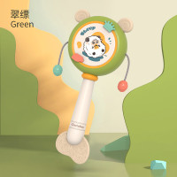 吉宝宝拨浪鼓婴儿可啃咬牙胶摇铃手摇鼓玩具儿童大波浪鼓 绿色小羊