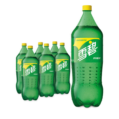 雪碧 Sprite 柠檬味 汽水 碳酸饮料 2L*6瓶 可口可乐出品 新老包装随机发货(BY)