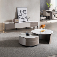 芝華仕(CHEERS)芝华仕意式轻奢岩板茶几电视柜组合收纳储物简约阳台小桌子PT066