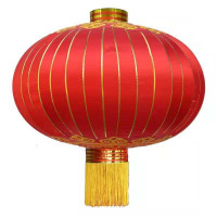 墨斗鱼 大红灯笼户外 缎子布 直径1.5米