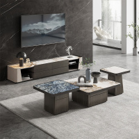 芝華仕(CHEERS)芝华仕轻奢意式极简岩板茶几电视柜角几组合客厅家用小户型PT051