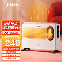 美的(Midea)取暖器 欧式快热炉家用电暖气暖脚电暖器电暖风热风机落地取暖炉HDW20MFK