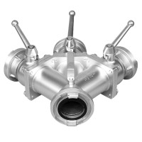 圣一德 消防水带3C认证二分水器国标内扣式一进二出水龙管消火栓 防水管分水接头三分水器DN65