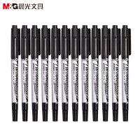 晨光XPMV7403双头细杆记号笔 2盒装 12支/盒 小双头记号笔油性记号笔勾线笔涂鸦笔 学习重点标记笔