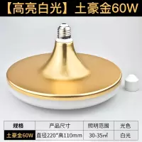 led灯泡工厂车间大功率节能灯e27螺口 土豪金 飞碟灯60W白光