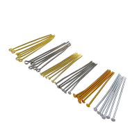 水晶灯具配件球针金色大头针长约4CM 外镀铜