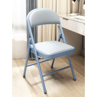 洛港 简易凳子靠背椅家用折叠椅子便携办公椅会议椅电脑椅餐椅