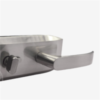 竹江 隔门锁门锁单门银色/1个装隔门锁