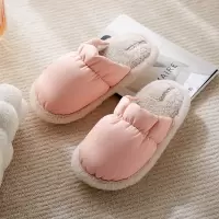 达拉熊秋冬季PU皮防水棉拖鞋女居家用室内保暖加绒2022新款地板拖男冬天
