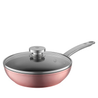 双立人 ZW-EY102 Enjoy不粘锅平底锅电磁炉煎锅炸锅煎蛋煎牛排炒菜锅不粘煎锅 粉色 24cm