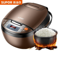 苏泊尔(SUPOR)电饭煲电饭锅4L陶晶不粘内胆3-8人微压焖香蛋糕功能家用智能电饭煲巧克力色40FC829D