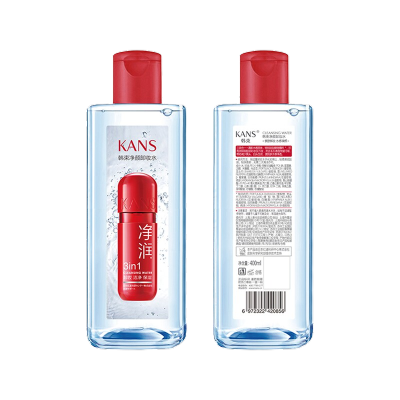 Kans/韩束卸妆水三合一净颜洁净保湿脸部温和水感清爽不粘400ml