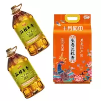 金龙鱼米油套餐 金龙鱼菜籽油5L*2+十月稻田生态长粒香米5kg