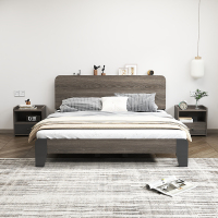 绵冠MIANGUAN木床现代简约家用主卧单人床经济型出租房用床架双人床