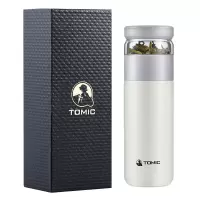 特美刻(TOMIC) TW60020 茶水分离保温杯 316真空不锈钢 灰白色 520ML