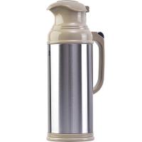 清水(SHIMIZU)不锈钢热水瓶玻璃内胆保温水瓶茶瓶家用一键开盖式保温瓶暖瓶 SM-3262 钢本色 3.2L