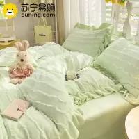 卡洛儿杜香秋冬加厚牛奶绒提花四件套双面保暖珊瑚绒被套法兰绒床单加绒床品